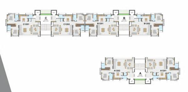  altezza Block A, B & C Cluster Plan For 12Th Floor