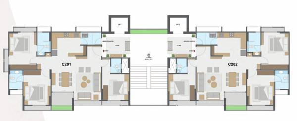  altezza Block C Cluster Plan For Typical Floor