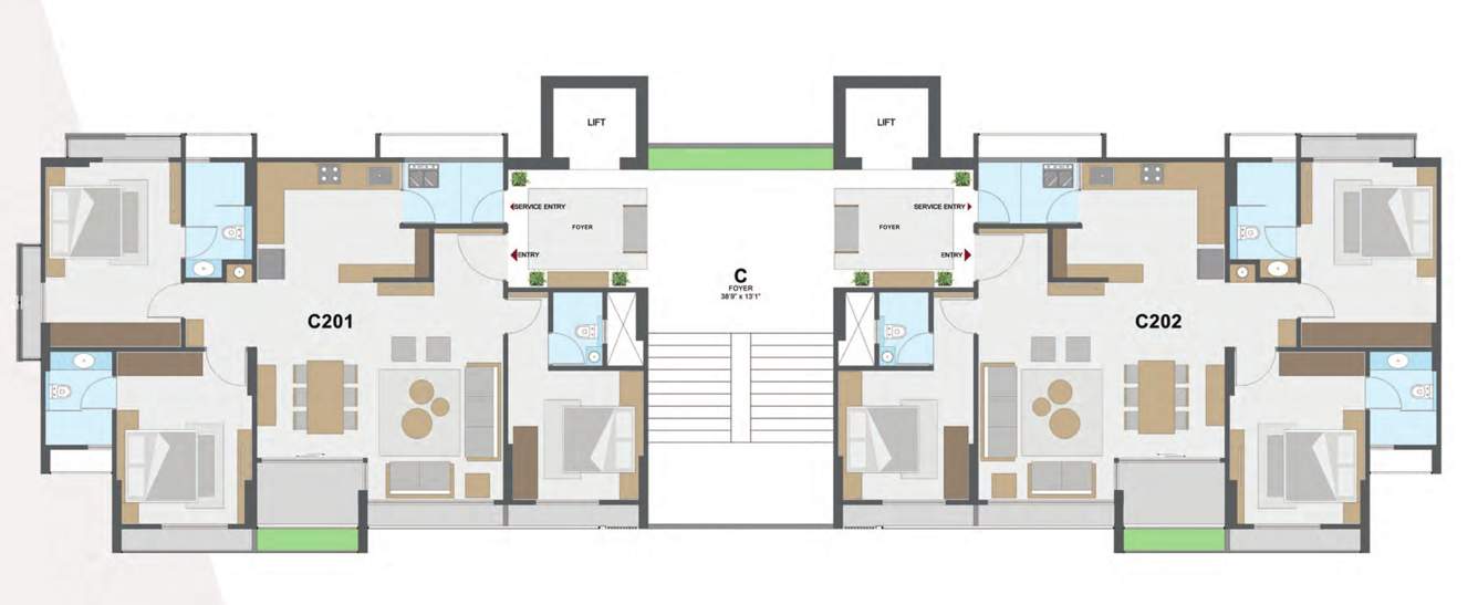  altezza Block C Cluster Plan For Typical Floor