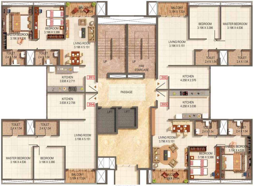  palmspring towers a4 a5 and b2 A4 And A5 Cluster Plan for 2nd Floor