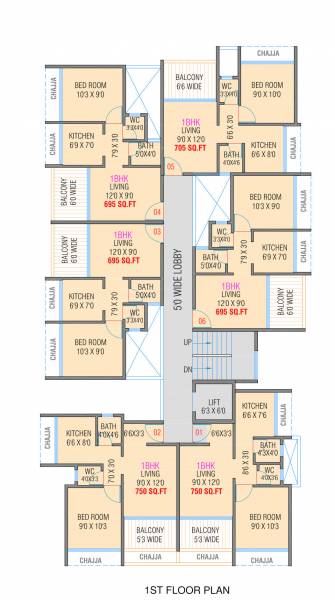  pride Pride Cluster Plan for 1st Floor