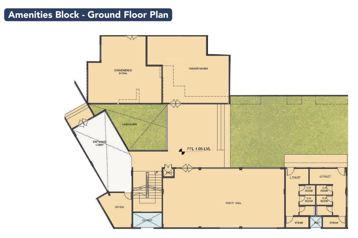  sattva bliss Wing A & B & C Ground Floor Cluster Plan for 1st Floor