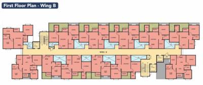 sattva-bliss Wing B Cluster Plan for 1st Floor