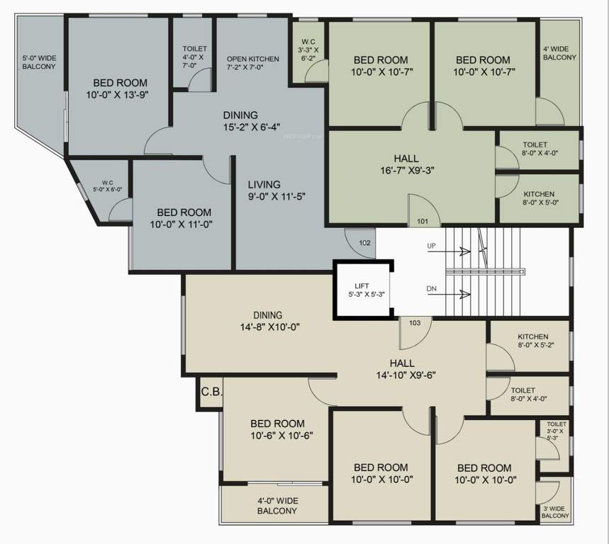  titan Gokul Titan Cluster Plan from 1st to 7th Floor