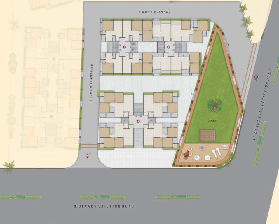  heights A, H, I Typical  Cluster Plan