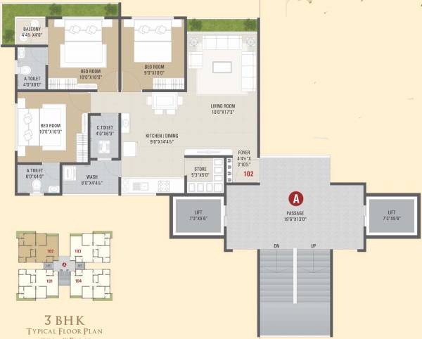 A Typical Cluster Plan heights A Typical Cluster Plan
