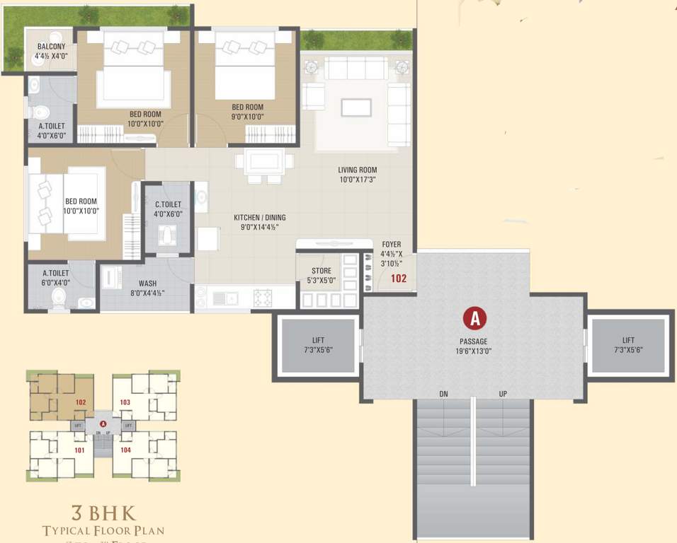  heights A Typical Cluster Plan