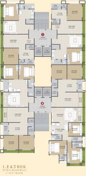 H And I Typical Cluster Plan heights H And I Typical Cluster Plan