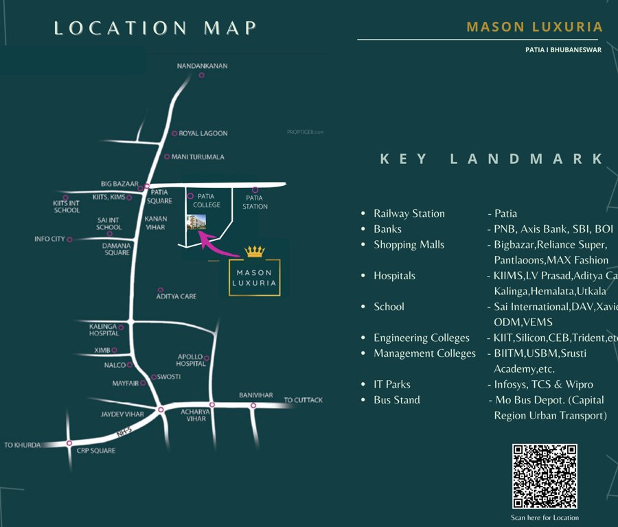 luxuria Location Plan