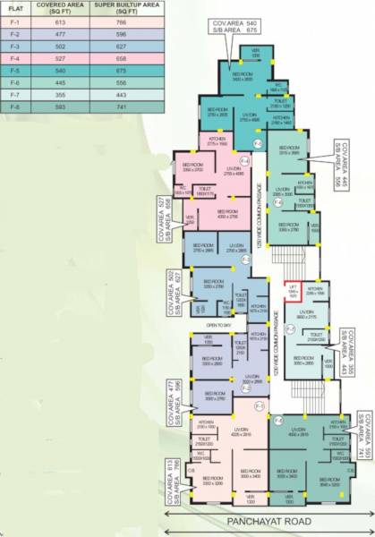  krishno-apartment Krishno Apartment Typical Cluster Plan