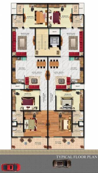  real-tech Sunlike Real Tech Cluster Plan For Typical Floor