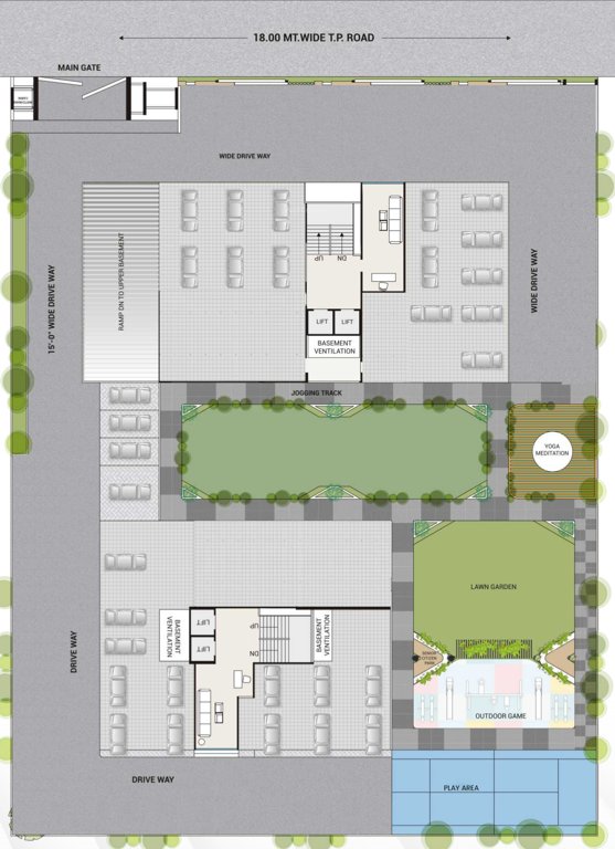  peak living A, B Ground Cluster Plan