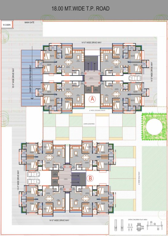  peak living A, B Typical Cluster Plan