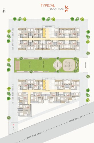  paarijat-vishwas-2 Block A And Block B Cluster Plan from 1st to 10th Floor