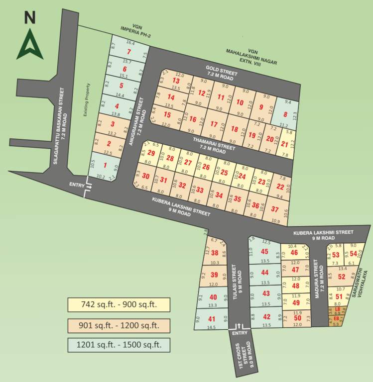  mahalakshmi nagar phase xiv Layout Plan