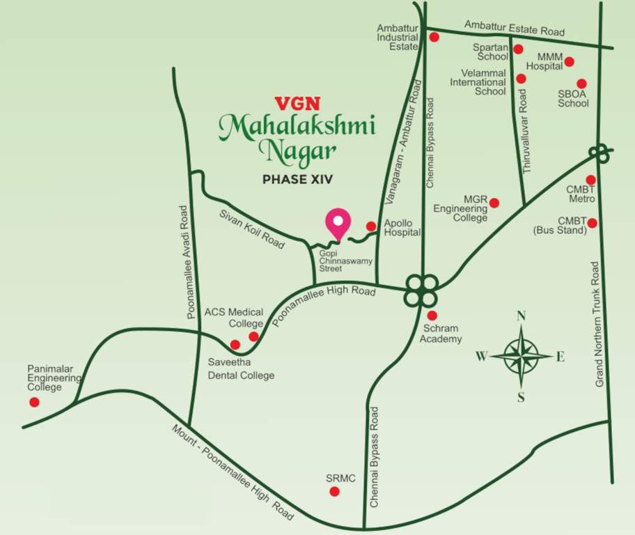  mahalakshmi nagar phase xiv Location Plan