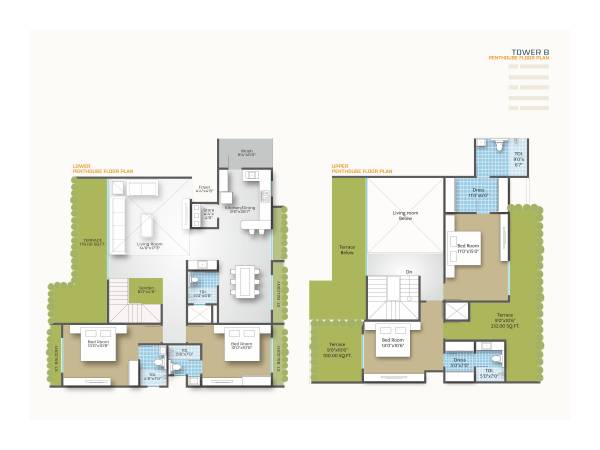  sapphire Block B Cluster Plan for Penthouse Floor