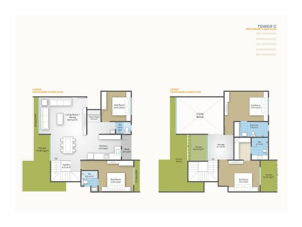  sapphire Block C Cluster Plan for Penthouse Floor