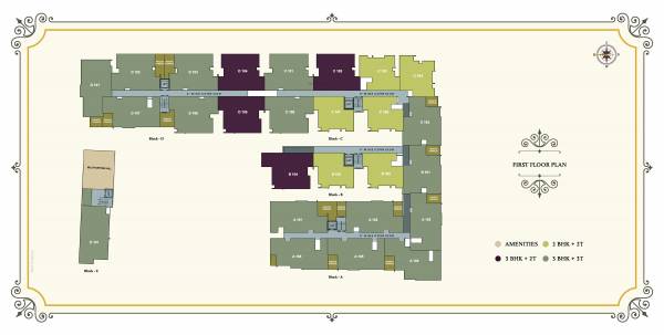  medallion Block A, B, C, D Cluster Plan for 1st Floor