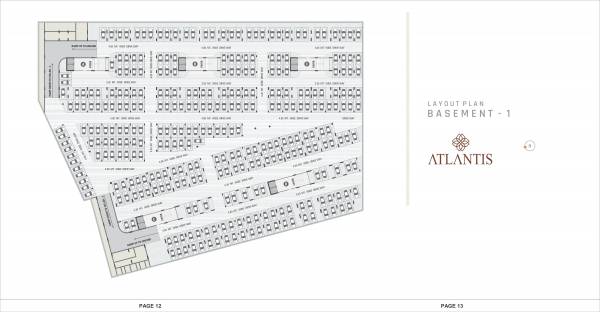  atlantis Block A To E Cluster Plan for Basement 1 Floor
