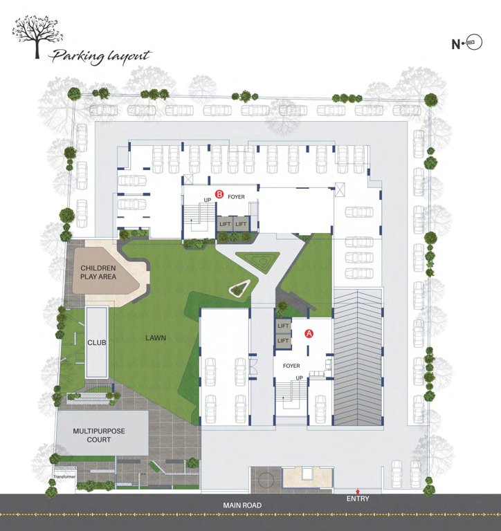  ashok vatika Block A And B Cluster Plan for ground Floor