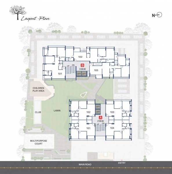  ashok-vatika Block A And B Cluster Plan for Typical Floor