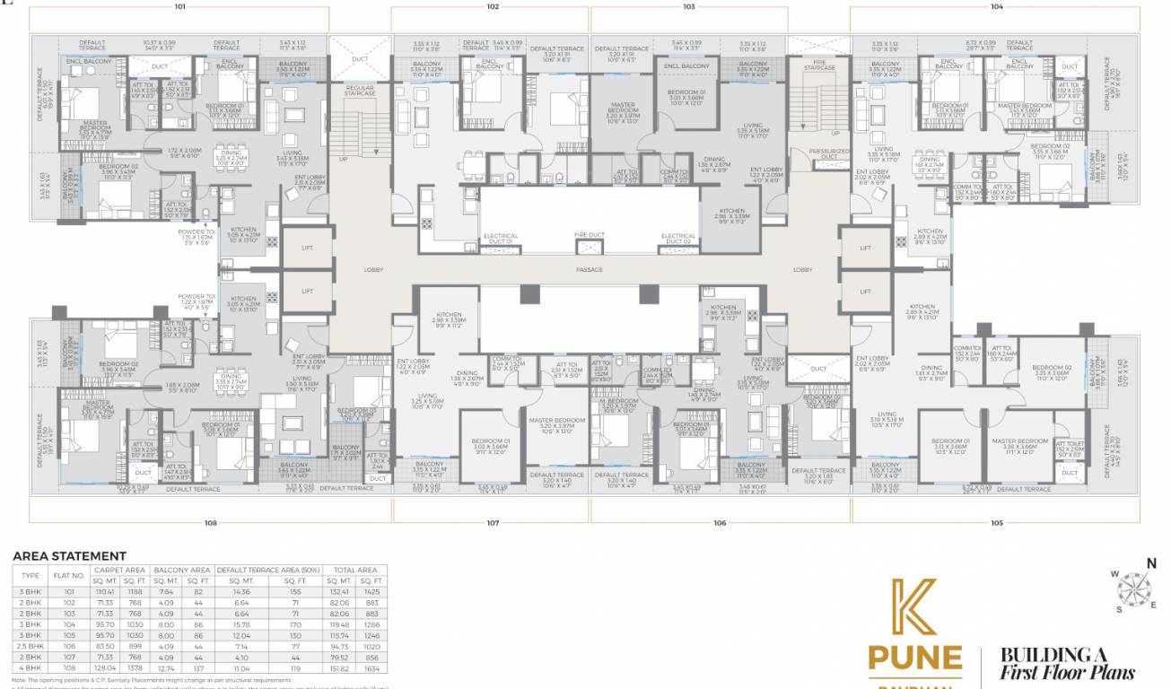  k pune A Cluster Plan For 1st Floor