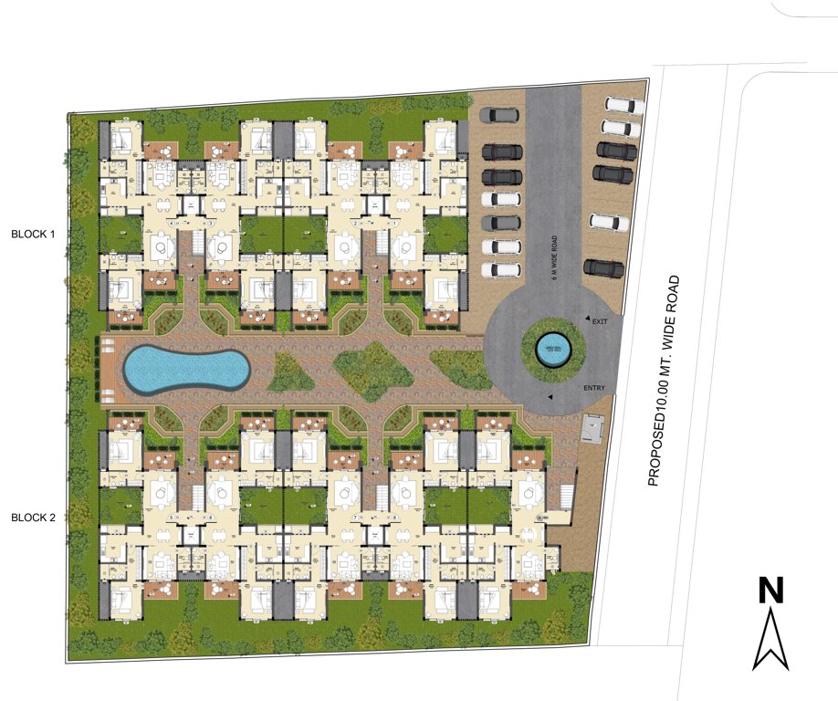  varca palms villas and apartments Cluster Plan