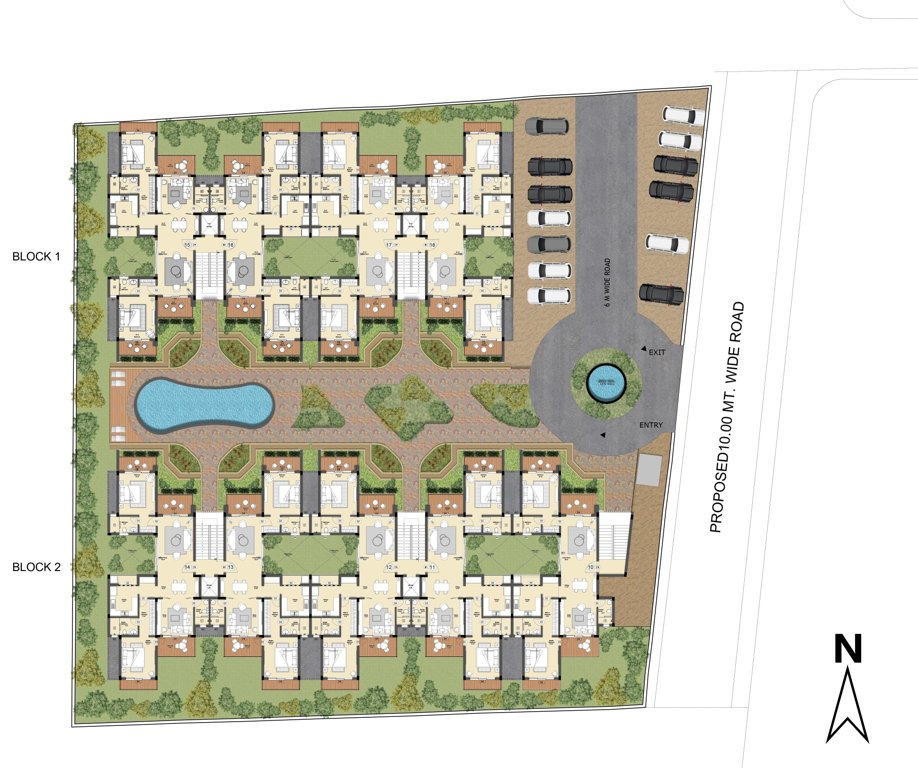  varca palms villas and apartments Cluster Plan