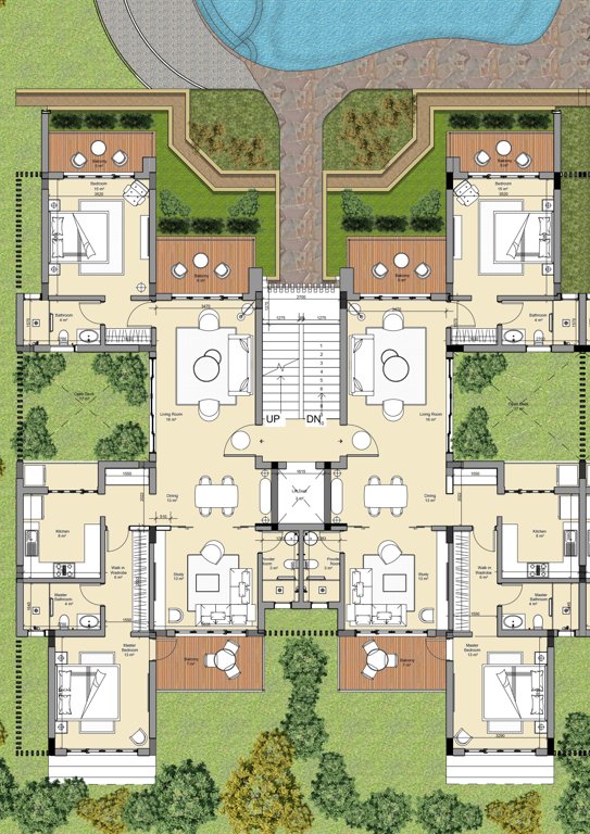  varca palms villas and apartments Cluster Plan