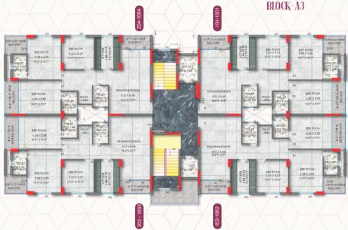  motwani-gm-terrace Block A3 Cluster Plan from 1st to 10th Floor
