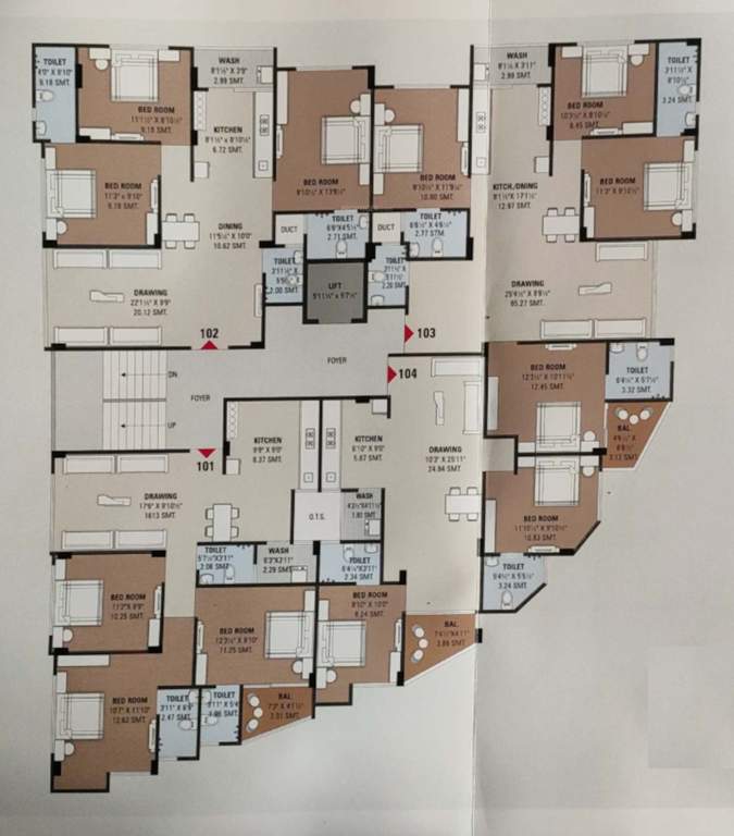  chirag apartment Chirag Apartment Cluster Plan for 1st Floor