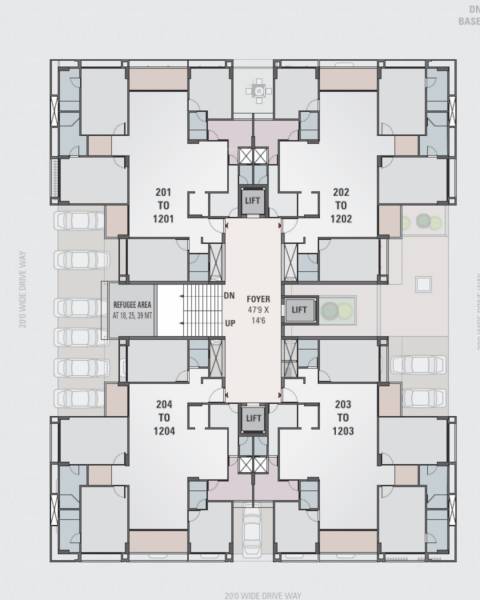  sparsh-skyline Sparsh Skyline Cluster Plan from 2nd to 12th Floor