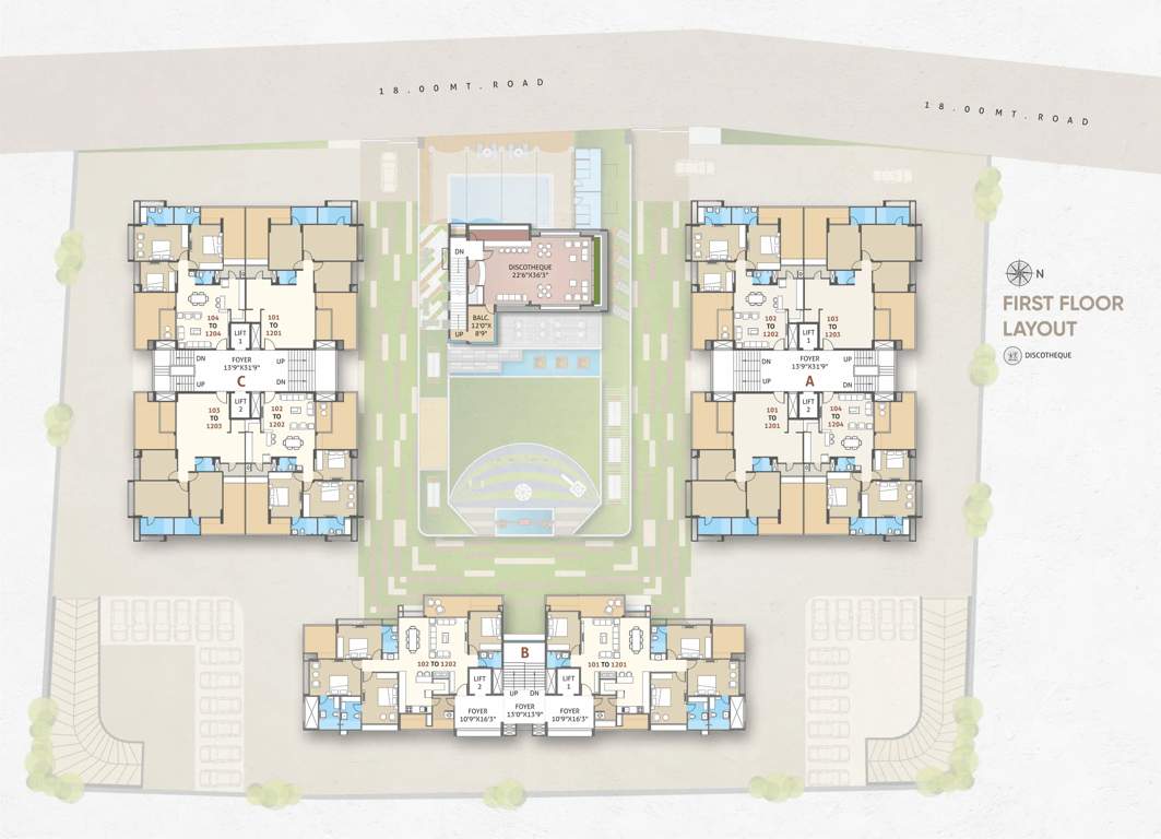  spinel stone Block A, B & C  Cluster Plan for 1st Floor