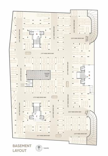 Block A, B & C Cluster Plan for Basement Floor spinel-stone Block A, B & C Cluster Plan for Basement Floor