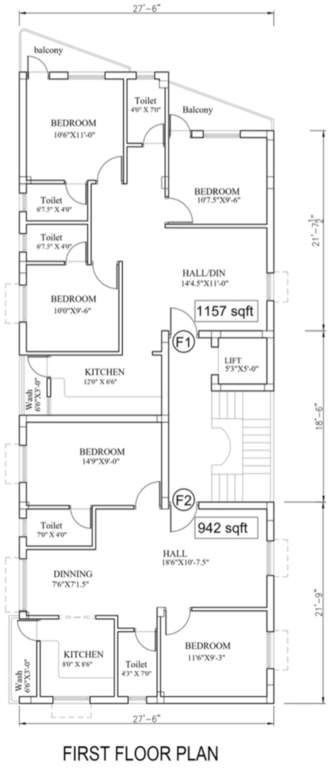  murali karthick flats Murali Karthick Flats Cluster Plan For 1st Floor