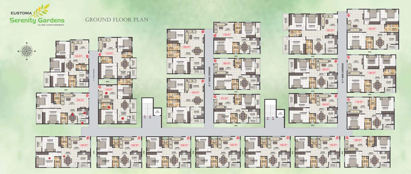  serenity gardens Serenity Gardens Cluster Plan for ground Floor