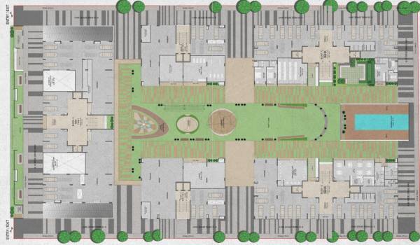  asteria Block A,B,C,D And E Cluster Plan For Ground Floor