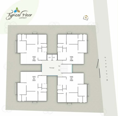 Sharnam Residency Cluster Plan from 1st to 7th Floor residency Sharnam Residency Cluster Plan from 1st to 7th Floor
