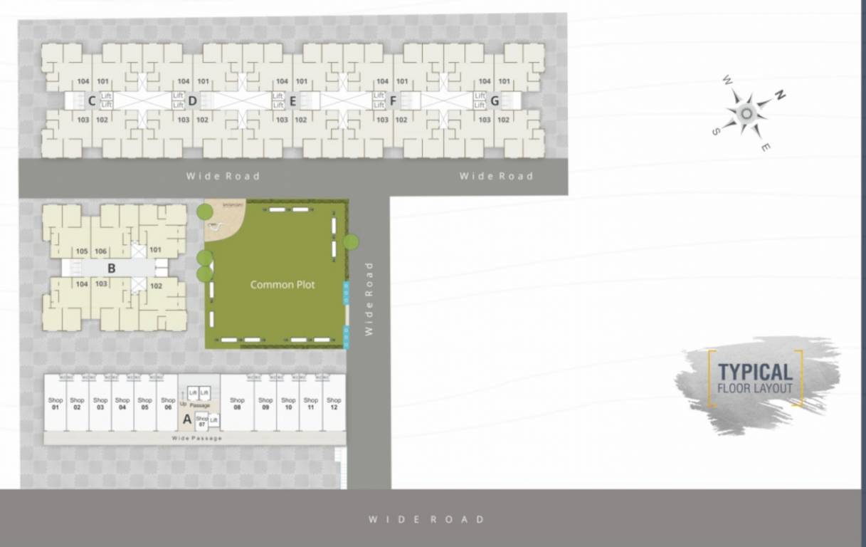 zillion sparsh Block A & B & C & D & E & F & G Cluster Plan