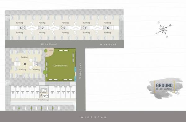  zillion-sparsh Block A & B &C & D & E & F & G Ground Cluster Plan