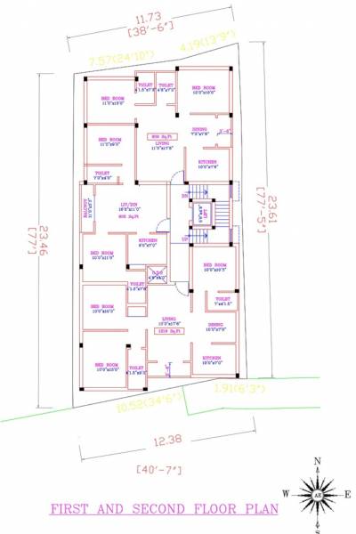  brindhavan Brindhavan Cluster Plan from 1st to 2nd Floor
