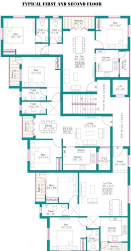  subramanian-enclave Sai Subramanian Enclave Cluster Plan from 1st to 2nd Floor