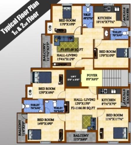  greed-wood Greed Wood Cluster Plan from 1st to 2nd Floor