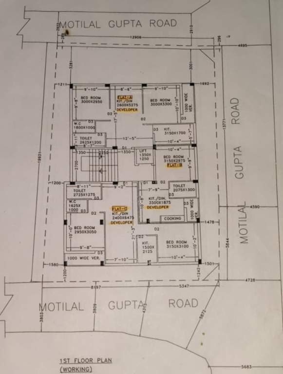  apartment Apartment Cluster Plan for 1st Floor