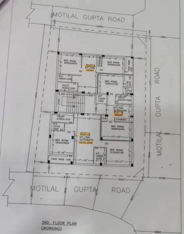 apartment Apartment Cluster Plan for 3rd Floor