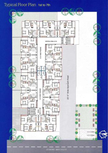  tulsi-heights Block A & B Cluster Plan from 1st to 7th Floor