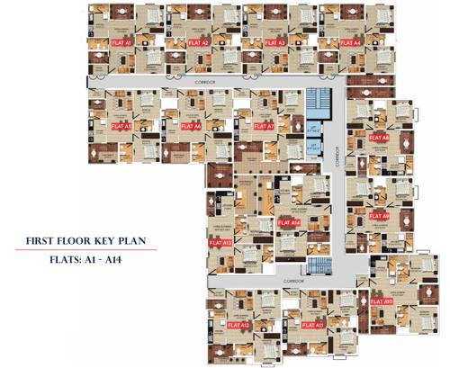  grandeur Nahar Grandeur Cluster Plan for 1st Floor