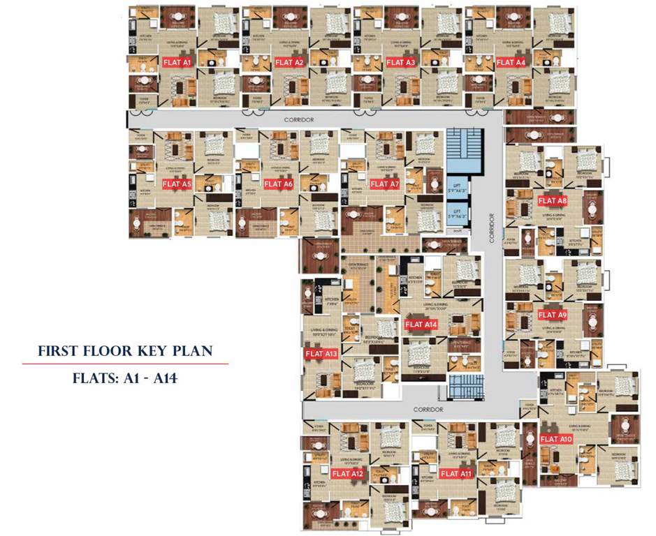  grandeur Nahar Grandeur Cluster Plan for 1st Floor