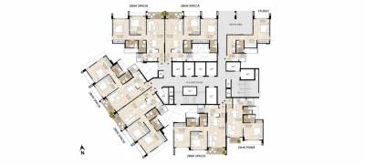  mahindra-nestalgia Tower 1 Typical Cluster Plan